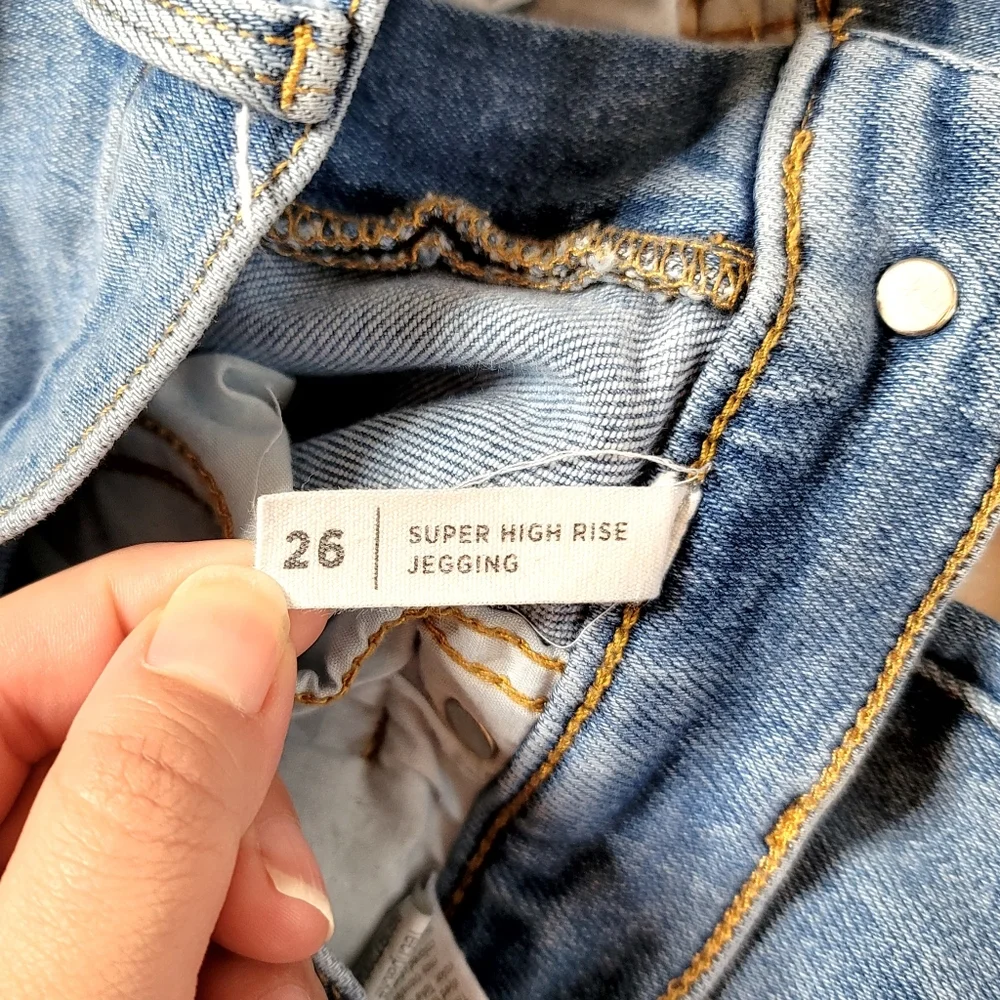 PacSun light blue super high rise jegging - Picture 7 of 11